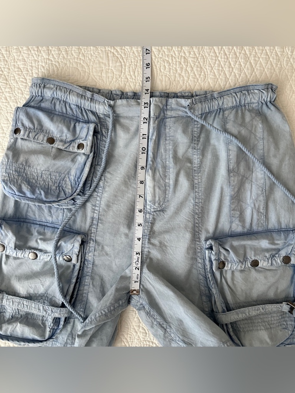 Free People Moon Bay Parachute Shorts Cashmere Blue Size M - Picture 9 of 13